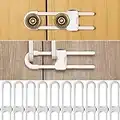 10 Pieces Cabinet Locks for Babies, U-Shaped Proofing Drawers Safety Child Locks Adjustable, Easy to Use Childproof Latch for Knob Handle on Kitchen Door Storage Cupboard Closet Dresser (White)