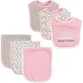 Hudson Baby 6-Piece Bib and Burp Cloth Set, Princess