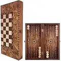 Juego de Backgammon, Backgammon Madera, Tavla, Tric Trac, 50 x 23 cm