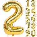 40 inch Gold Number Balloons (Gold 2)