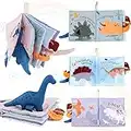 Richgv Dinosaure Jouet Bebe 1 an,Livre Bebe 0 6 12 18 Mois,Livre Sensoriel Bebe,Livre Eveil Bebe,Jouet Educatif Enfant,Livre Tissu Bebe,Jeux Eveil Bebe,Jouet Suspendre Bebe,Cadeau Bebe 1 an Garcon