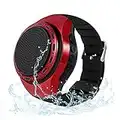 OriDecor Wireless Wearable Waterproof Wrist Portable Bluetooth Speaker Watch with Multi Function FM Radio & MP3 Player & TWS & Selfie & Ultra Long Standby Time for Running, Hiking, Riding（Red）