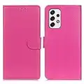 NEINEI Cover per Samsung Galaxy A33 5G,Custodia Flip Case in Pelle con [Slot per Schede] [Funzione Stand] [Magnetico],Minimalismo Design TPU/PU Portafoglio Custodie,Rosa