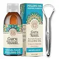 GuruNanda Aceite de extracción original para dientes y encías saludables: enjuague bucal sin alcohol ni fluoruro, extracción de aceite ayurvédico con aceite de menta 8.45 Fl Oz (Paquete de 1)