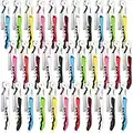 40 Pieces Wine Key Opener Corkscrew Wine Opener Waiter Metal Bottle Wine Opener Heavy Wine Key Fold Beer Corkscrew Serrated Foil Cutter Key for Home Restaurants Bars Waiter Bartenders 8 Colors