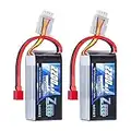 Zeee 3S Lipo Akku 50C 2200mAh 11,1V Kurze RC Batterie mit Deans T Stecker für RC-Autos, LKWs, Fahrzeuge, RC-Boote, RC-Drohnen, Flugzeuge, Quadrocopter, Hubschrauber, FPV, RC-Hobbymodelle (2 pcs)