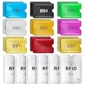 Aster 24 PCS RFID Blocking Sleeves Set Including 18 Colors Credit Card Block Protectors & 6 Passport Secure Sleeves, Identity Theft Prevention Waterproof Portable Design in Your Wallet, Multicolor