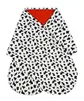 Geplaimir Cruella Deville Costume da donna nero e bianco, accessorio Scarf pelliccia sintetica G019