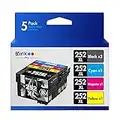 E-Z Ink Pro 252XL Remanufactured Ink Cartridges Replacement for Epson 252 T252 XL for Workforce WF-7720 WF-3640 WF-7710 WF-3620 WF-7210 WF-7110 WF-7610 WF-7620 (2 Black 1 Cyan 1 Magenta 1 Yellow)