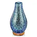 Diffuseur d'arômes en verre fabriqué à la main pour huiles essentielles, humidificateur d'air 100 ml, 7 couleurs, effet feu d'artifice, sans BPA, Cool Mist, fonction minuterie, appartement, bureau