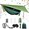 Ensemble de hamac de Camping Portable, hamac Double Simple, moustiquaire, Tente Pare-Pluie, lit Suspendu en Tissu Parachute Haute résistance.