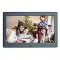 Digital Picture Frame 10.5 Inch Electronic Photo Frame & 1024 x 600 High Resolution IPS Widescreen Display - Calendar/Clock Function, MP3/ Photo/Video Player with Remote Control, Support SD Card & USB