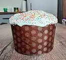 Große Panettone-Papierform, silberfarben, 12 Stück, H 9 cm x B 13 cm, Kulich-Form – runde Panettone-Papier-Backformen – Pfannen, Papier, Panettone, Osterbrot, Backformen