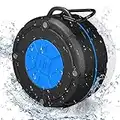 Bluetooth Shower Speaker, Powerful IPX7 Bluetooth 5.0 Speaker Waterproof Portable Speaker with Built-in Microphone with Detachable Suction Cup, HD 360° Stereo Sound, Ideal for Shower, Cycling, Kitchen