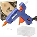 Gluerious Mini Hot Glue Gun with 30 Glue Sticks for Crafts School DIY Arts Home Quick Repairs, 20W, Blue