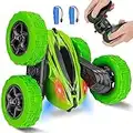 ThinkMax Ferngesteuertes Auto, 2,4 GHz, 360 ° doppelseitige Flips, RC Stunt-Auto, Spielzeug, Geschenk, RC Auto für Kinder im Alter von 6–14 (grün)