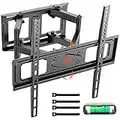 PUTORSEN® TV Wall Bracket Swivel Tilt, Ultra Strong Double Arm Full Motion TV Mount for 32-70 Inch Flat&Curved TVs, Holds up to 50 kg, Max VESA 400x400mm, Bubble Level, Cable Ties Included