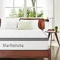 Twin Mattress, Martisiluna 10.5 Inch Memory Foam Hybrid Twin Mattress in a Box, with Antistatic Silver Fiber Fabric, Double Edge Support & Pressure Relief, CertiPUR-US Certified