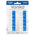 Voniko CR123A Lithium Batteries (12-Pack) – Photo Lithium Battery –3 Volt 123 Battery Lithium 10 Years Shelf Life – UL&RoHS Certified for Security and Medical Equipment