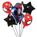 5PCS Superhero Spiderman Party Shape Foil Balloons For Kids Birthday Baby Shower Decorations