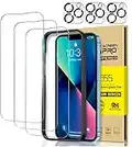 Invoibler 3 Pack Screen Protector Compatible with iPhone 13 Pro Max+ 3 Pack Camera Lens Protector, iPhone 13 Pro Max Screen Protector Tempered Glass, 6.7 Inch [HD Clear] [Not for iPhone 13]