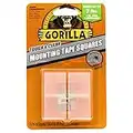 Gorilla 6067201 Mounting Tape Squares, 1" Pre-Cut, Clear (24 Squares)