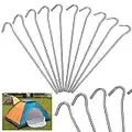 Yaheetech Lot de 50 Piquets de Tente pour Camping Tonnelle 20cm de Longeur Argent