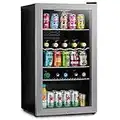 Subcold Super85 LED - Under-Counter Fridge | 85L Beer, Wine & Drinks Fridge | LED Light + Lock and Key | Energy Efficient (Silver, 85L)