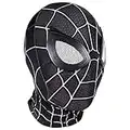 KaKille Peter Parker Spider-Man Mask Black Miles Morales Headgear Lycra Full Face Mask Halloween Movie Role-Playing Costume Props (Spiderman C)