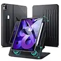 ESR for iPad Air 5th Generation Case 2022 / iPad Air 4th Case 2020, Rugged Protection, Detachable Magnetic Cover, Adjustable Portrait/Landscape Stand with Raised Screen View, 8 Stand Angles, Black