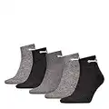 PUMA Short Crew Socks (5 Pack) Calcetines, Gris Oscuro, Gris Medio y Gris Claro, 39-42 Unisex Adulto