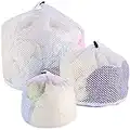 3pcs Filet à Linge, Sacs à Linge avec Cordon de Serrage Sac de Lavage Réutilisable en Maille pour Machine à Laver Chemisier, Sous-vêtements, Soutien-gorge, Chaussettes, Bas, Dessous, Lingerie