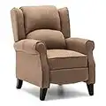 More4Homes EATON WING BACK FIRESIDE HERRINGBONE FABRIC RECLINER ARMCHAIR SOFA CHAIR RECLINING CINEMA (Herringbone Beige)