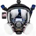 Full Face Organic Vapor, Chemical, & Particulate Respirator - 1 Year Full Manufacturer Warranty - Reusable Eye Protection Mask