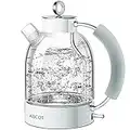 ASCOT Electric Kettle, Glass Electric Tea Kettle, Gift for Man/Women/Family, 1.6L Borosilicate Glass Tea Heater & Hot Water Boiler, BPA-Free, Auto Shut-Off and Boil-Dry Protection