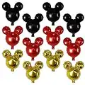 12PCS Mouse Foil Balloons for Baby Shower/Gender Reveal/Wedding Party Decoration Supplies-Black Yellow Red(18inch）