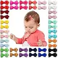 40pcs 2Inches Baby Mädchen Haarschleifen Krokodilklemmen Grosgrain Band Haarspangen Haarschmuck für Kinder Kleinkinder Kleinkinder