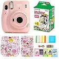 Fujifilm Instax Mini 11 Instant Camera - Blush Pink (16654774) | Pink Case | Pink Album | Instant Film Pack | Photo Frames