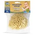 Baby Buddy Absorbent Natural Bath Sponge, Ultra Soft Premium Sea Wool Sponge, Soft on Baby’s Tender Skin, Bath Accessories Baby and Kids, Infant Bath Item, Biodegradable, Hypoallergenic, Brown, 4in