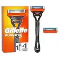 Gillette Fusion 5 Nassrasierer Herren, Rasierer + 2 Rasierklingen mit 5-fach Klinge, Geschenk Männer