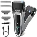 Electric Shaver for Men Foil Shaver Rechargeable Wet/Dry IPX7 Waterproof LED Display Electric Razor for Cordless Men's Trimmer (Black)