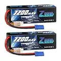 Zeee 3S Lipo Akku 11,1V 80C 7200mAh Hardcase Batterie mit EC5 Stecker für RC Car RC Truck RC Auto Boot LKW Truggy RC Hobby (2 Packungen)