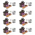 Deegoo 8Pcs MG90S 9g Servo Motor Micro Metal Gear for Robot Car Plane RC Helicopter Arduino