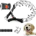 Supet Prong Collar for Dogs Training Collar, Adjustable Pinch Collar for Dog Collar with Quick Release Buckle for Small Medium Large Dogs, No Pull Dog Collar (Packed with One Extra Links)