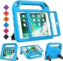 BMOUO Case for iPad Mini 1 2 3 with Built-in Screen Protector, Shockproof Lightweight Hard Cover Handle Stand Kids Case for Apple iPad Mini 1st 2nd 3rd Generation, Blue