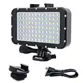 Suptig Luces subacuáticas Luz de Buceo 84 LED de Alta Potencia Regulable LED Impermeable Luz de Video Impermeable 164 pies (50 m) Compatible For Gopro Canon Nikon Panasonic Sony Cámaras SLR Samsung