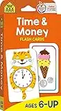 School Zone - Time & Money Flash Cards - Ages 6 and Up, 1st Grade, 2nd Grade, Telling Time, Reading Clocks, Counting Coins, Coin Value, Coin Combinations, and More