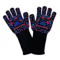 Gant Four Anti Chaleur Gant cheminee Anti feu Résistant jusqu'a 800°C 1472°F Certification EN407 pour la Protection Contre Les Risques Thermiques Gants Four Anti Chaleur Barbecue