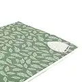 Encasa Homes Alfombrilla de Planchar (120 x 70 cm) con Acolchado de 3mm y Soporte de Plancha de Silicona para Planchar a Vapor sobre la Mesa o la Cama - Resistente al Calor, portátil-Big Leaves Green