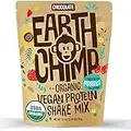 EarthChimp Organic Vegan Protein Powder - 26 Servings, 32 Oz - with Probiotics & Digestive Enzymes - Plant Based, Dairy Free, Non GMO, Gluten Free, Gum Free (Chocolate)